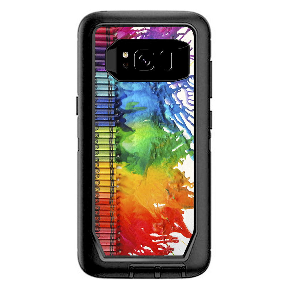  Crayon Splatter Otterbox Defender Samsung Galaxy S8 Skin
