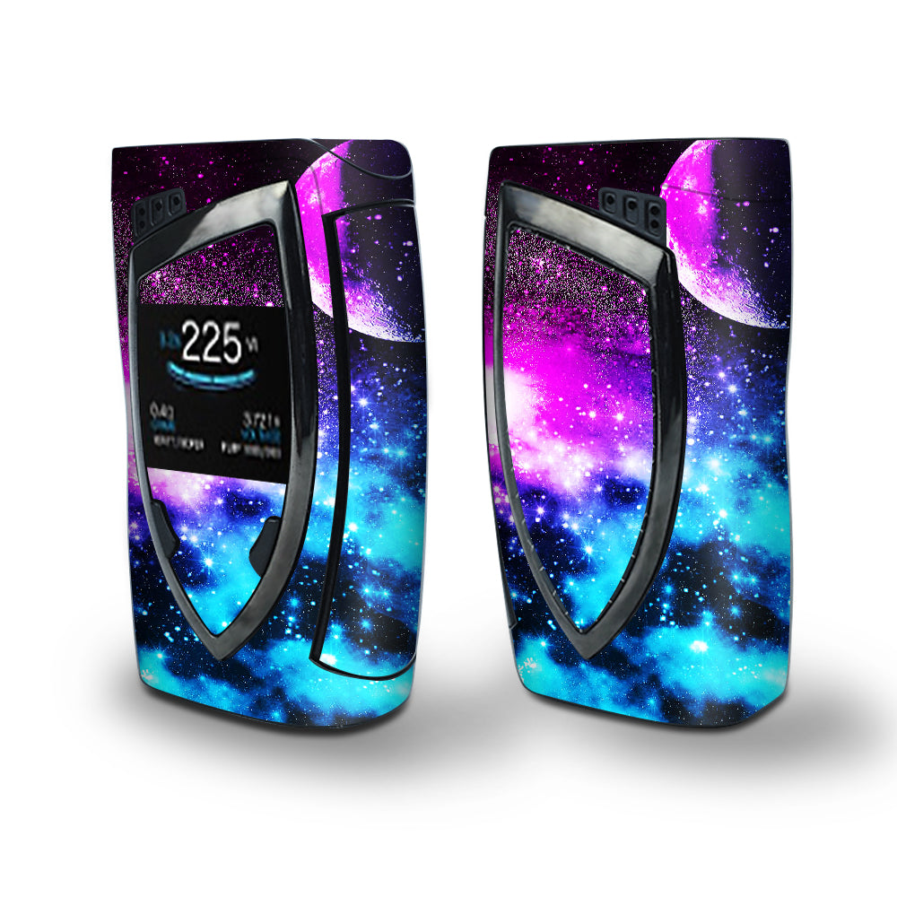 Skin Decal Vinyl Wrap for Smok Devilkin Kit 225w Vape (includes TFV12 Prince Tank Skins) skins cover / Galaxy Fluorescent
