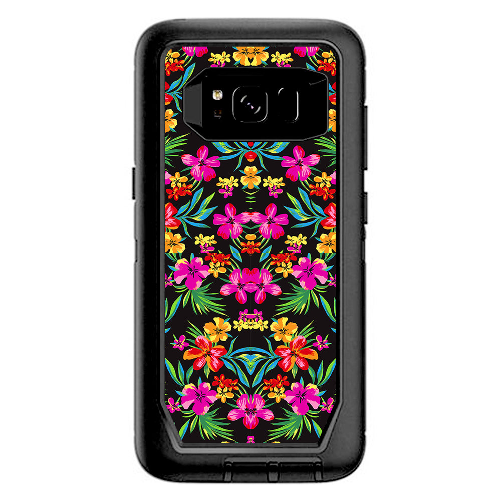  Tropical Flowers, Hawaii Otterbox Defender Samsung Galaxy S8 Skin
