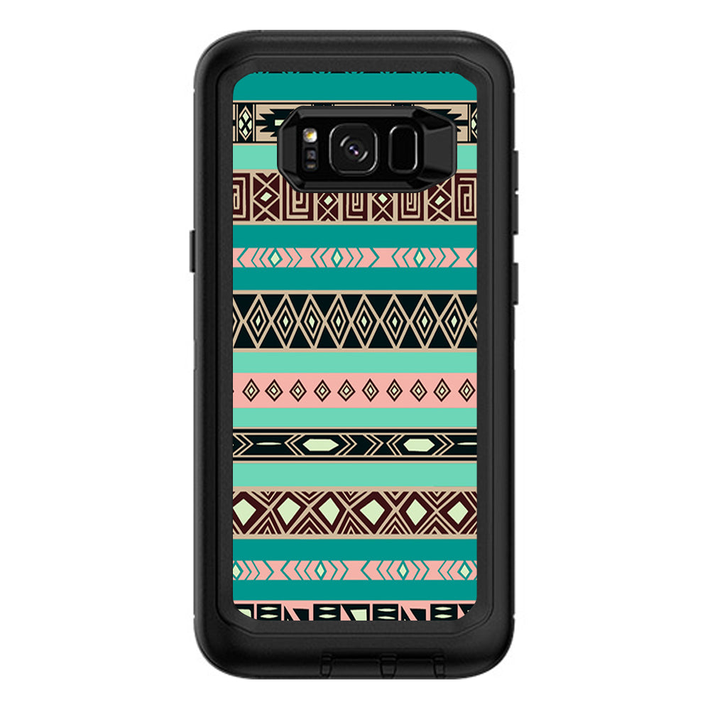  Aztec Turquoise Otterbox Defender Samsung Galaxy S8 Plus Skin