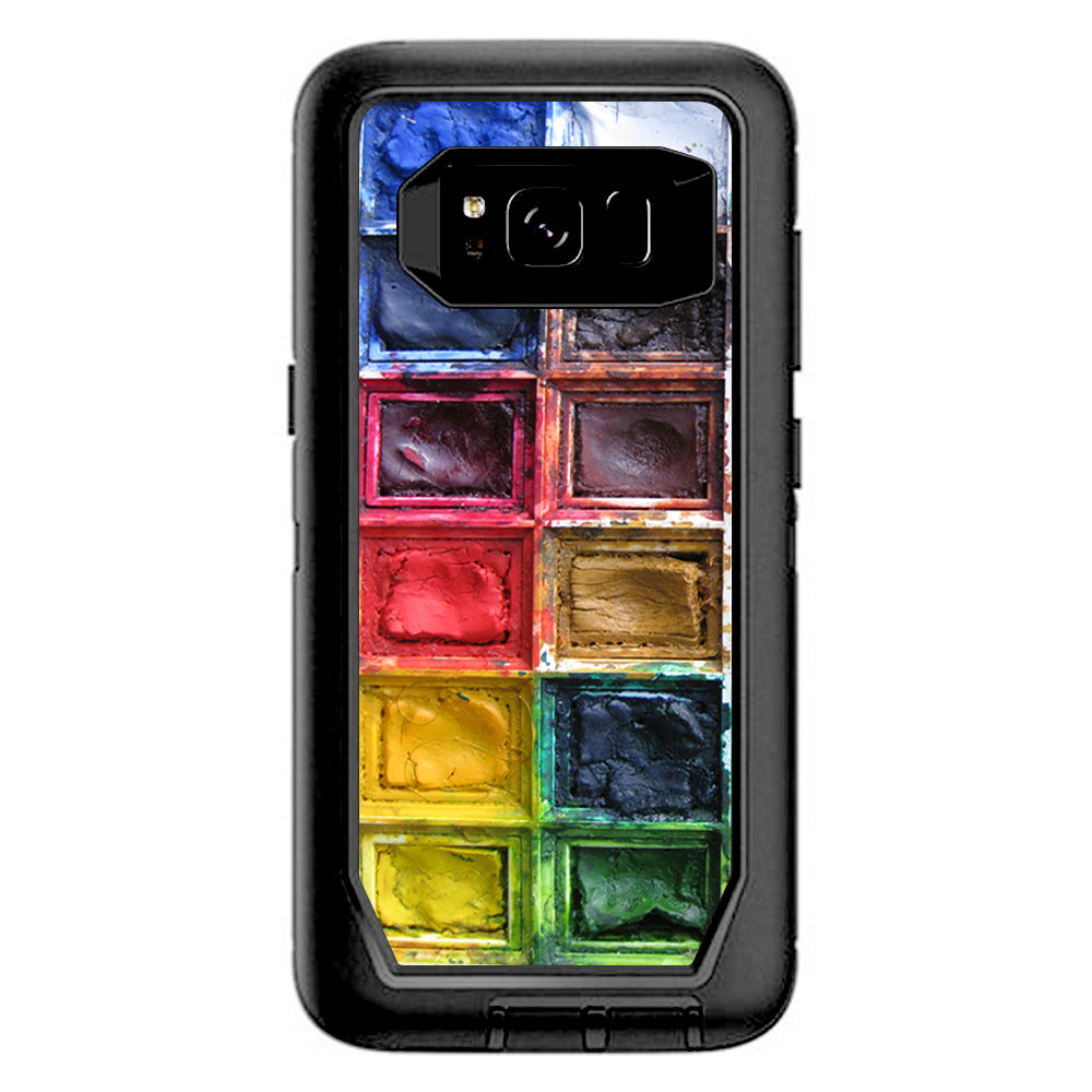  Watercolor Tray Artist Painter Otterbox Defender Samsung Galaxy S8 Skin