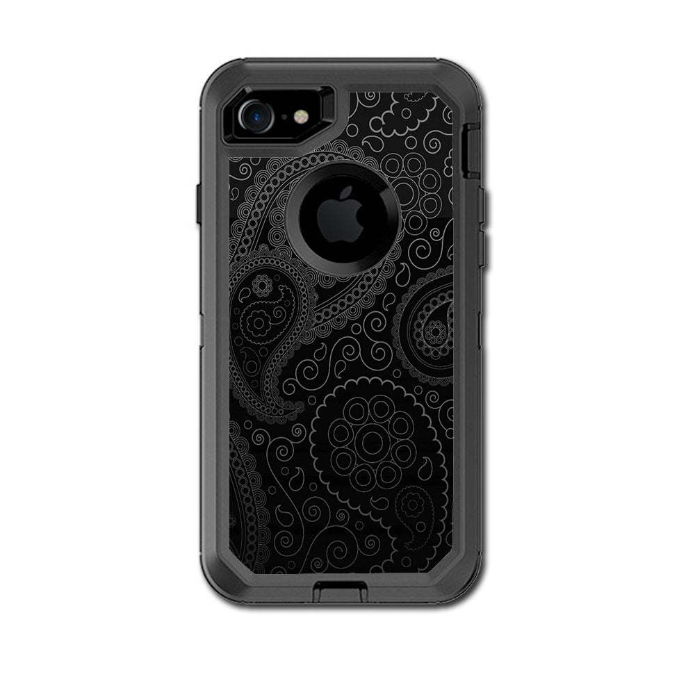  Paisley Black Otterbox Defender iPhone 7 or iPhone 8 Skin