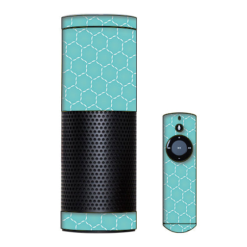 Blue Hexagon Amazon Echo Skin
