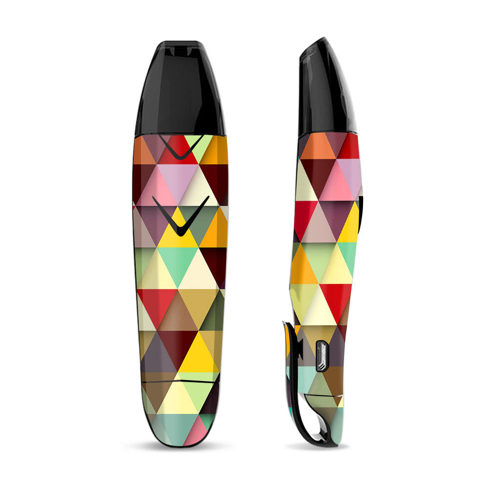 Skin Decal Vinyl Wrap for Suorin Vagon  Vape / Colorful Triangles Pattern