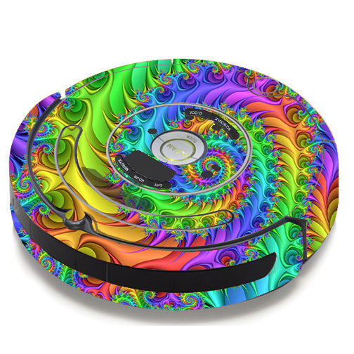  Trippy Color Swirl iRobot Roomba 650/655 Skin