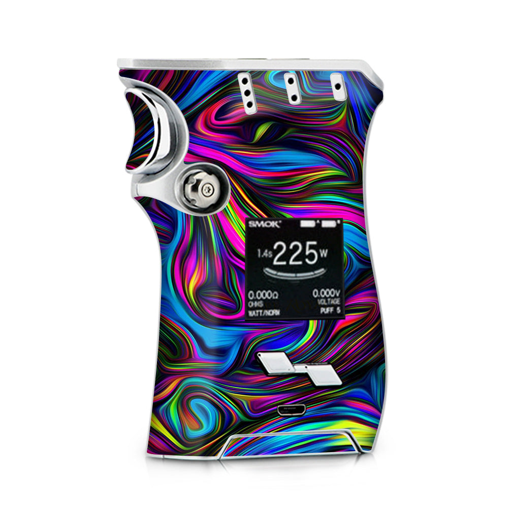  Neon Color Swirl Glass Smok Mag kit Skin