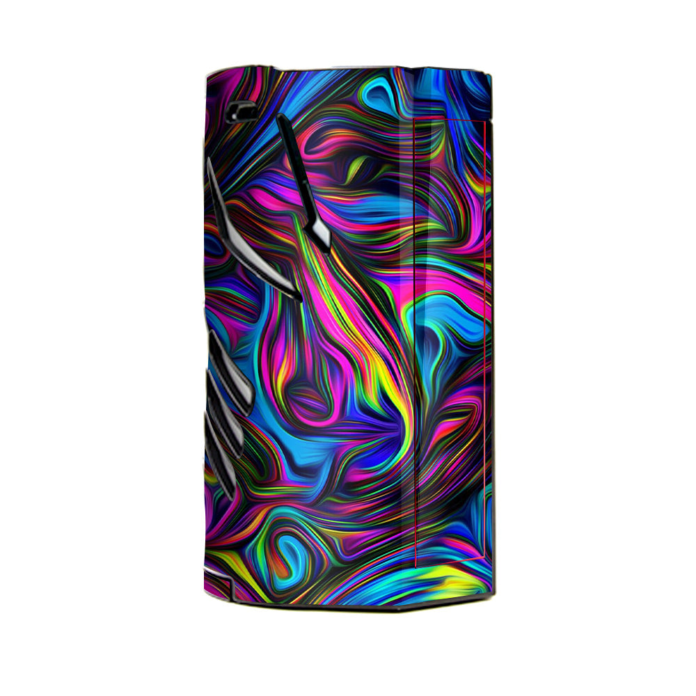  Neon Color Swirl Glass T-Priv 3 Smok Skin