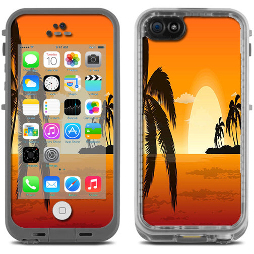  Palm Trees At Sunset Lifeproof Fre iPhone 5C Skin