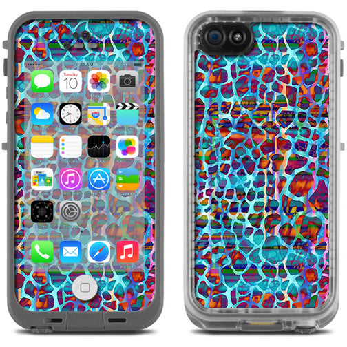  Colorful Leopard Print Lifeproof Fre iPhone 5C Skin