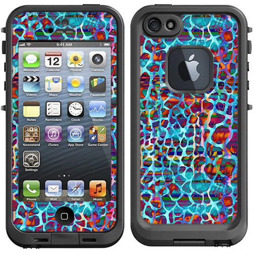  Colorful Leopard Print Lifeproof Fre iPhone 5 Skin