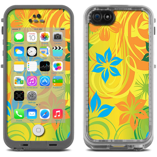  Colorful Floral Pattern Lifeproof Fre iPhone 5C Skin