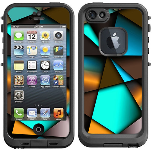  Awesome Blue Gold Pattern Lifeproof Fre iPhone 5 Skin
