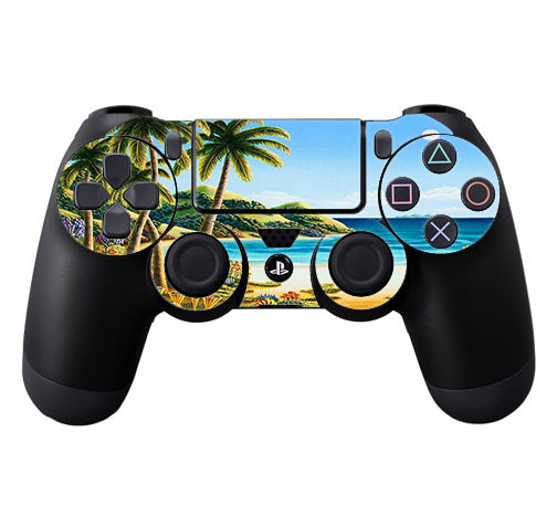  Beach Water Palm Trees Sony Playstation PS4 Controller Skin