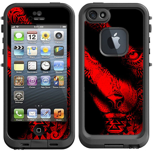  Aztec Lion Red Lifeproof Fre iPhone 5 Skin
