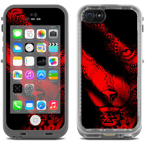  Aztec Lion Red Lifeproof Fre iPhone 5C Skin
