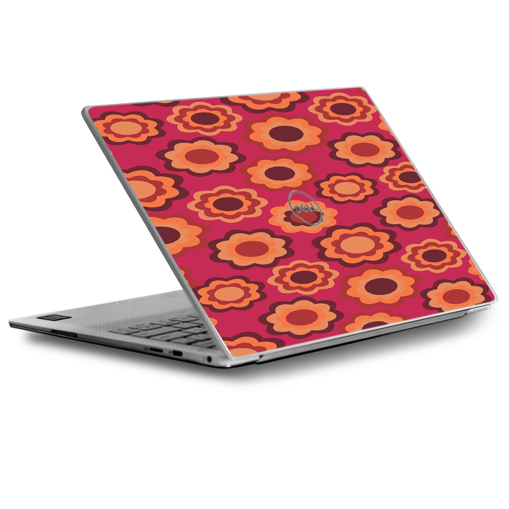 Retro Flowers Pink Dell XPS 13 9370 9360 9350 Skin