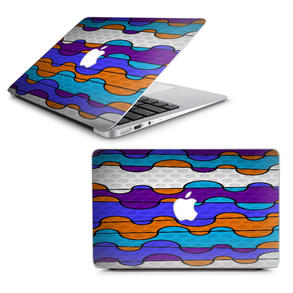  Colorful Swirl Print Macbook Air 11" A1370 A1465 Skin