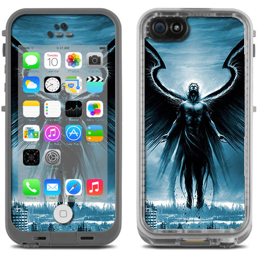  Dark Angel Wings Over City Lifeproof Fre iPhone 5C Skin