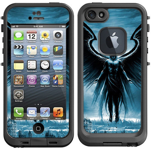  Dark Angel Wings Over City Lifeproof Fre iPhone 5 Skin