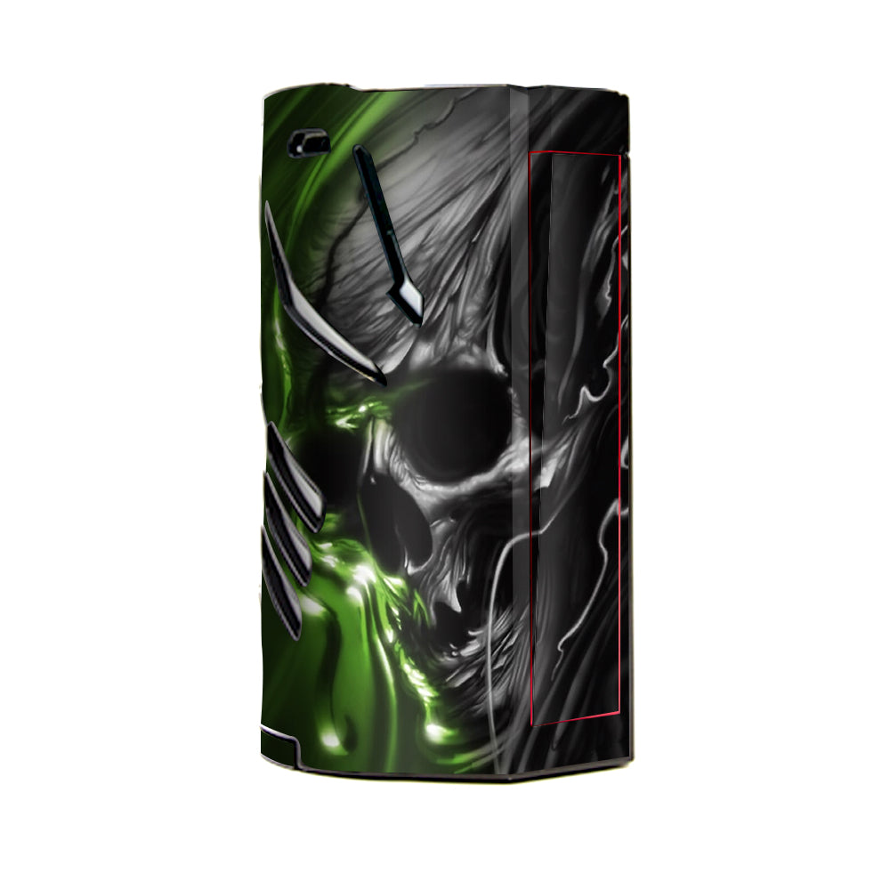  Dark Skull, Skeleton Neon Green T-Priv 3 Smok Skin