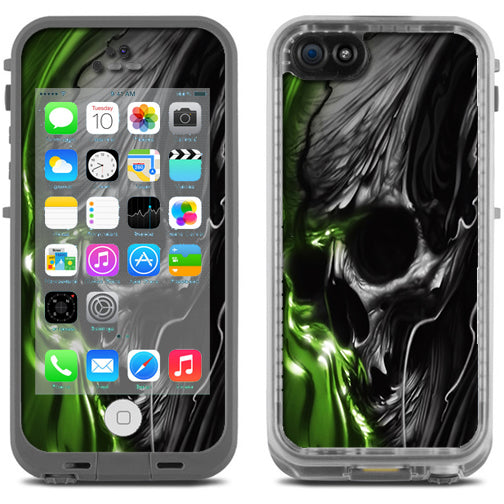  Dark Skull, Skeleton Neon Green Lifeproof Fre iPhone 5C Skin