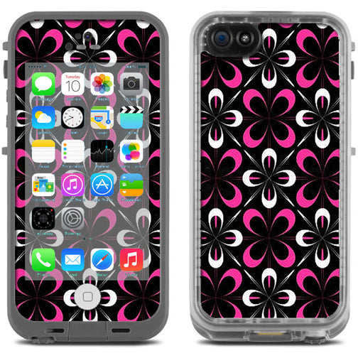  Abstract Pink Black Pattern Lifeproof Fre iPhone 5C Skin