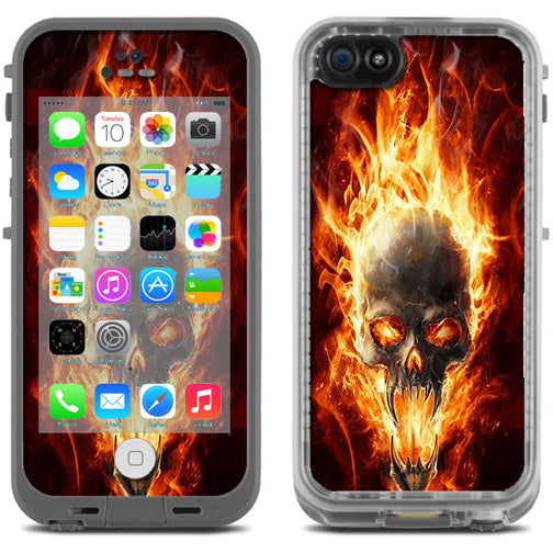  Fire Skull In Flames Lifeproof Fre iPhone 5C Skin