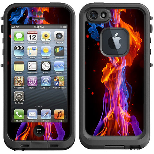  Neon Smoke Blue, Orange, Purple Lifeproof Fre iPhone 5 Skin