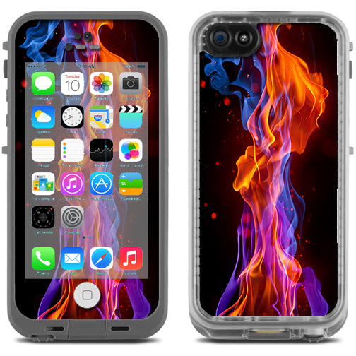  Neon Smoke Blue, Orange, Purple Lifeproof Fre iPhone 5C Skin
