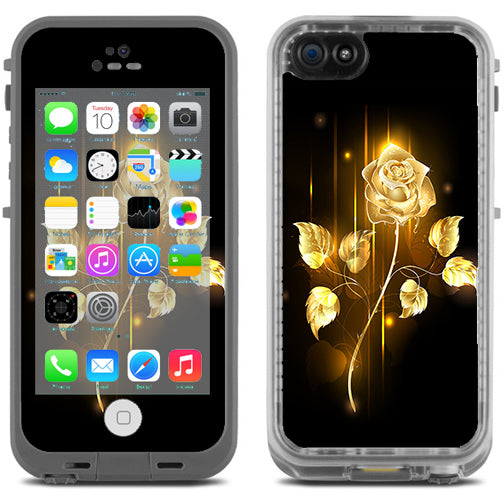  Gold Rose Glowing Lifeproof Fre iPhone 5C Skin