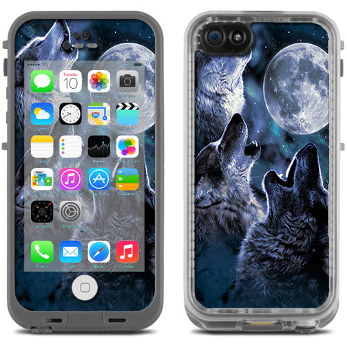  Howling Wolves At Moon Lifeproof Fre iPhone 5C Skin
