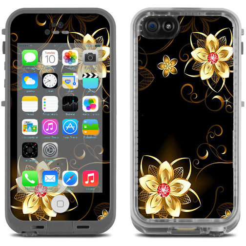  Glowing Flowers Abstract Lifeproof Fre iPhone 5C Skin