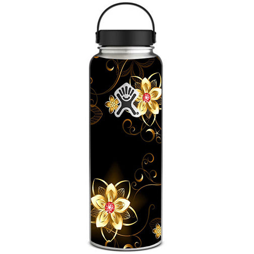  Glowing Flowers Abstract Hydroflask 40oz Wide Mouth Skin