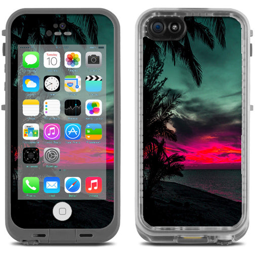  Ocean Sunset Pink Sky Lifeproof Fre iPhone 5C Skin