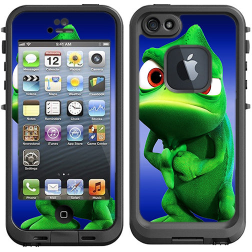  Green Dino, Dinosaur, Gecko,Lizard Lifeproof Fre iPhone 5 Skin
