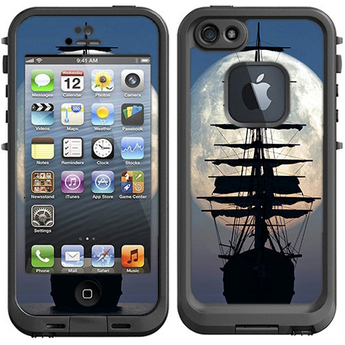  Tall Sailboat, Ship In Full Moon Lifeproof Fre iPhone 5 Skin
