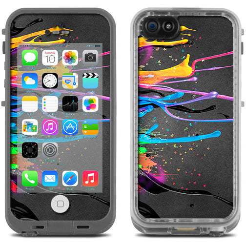  Neon Paint Splatter Lifeproof Fre iPhone 5C Skin