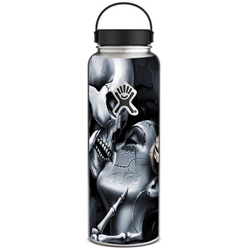  Skeleton Kissing, Day Of The Dead Hydroflask 40oz Wide Mouth Skin