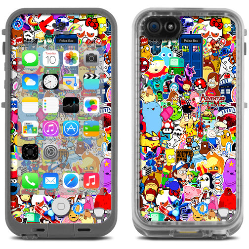  Sticker Collage,Sticker Pack Lifeproof Fre iPhone 5C Skin