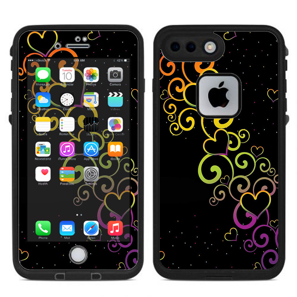  Trail Of Glowing Hearts Lifeproof Fre iPhone 7 Plus or iPhone 8 Plus Skin