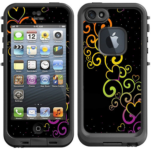  Trail Of Glowing Hearts Lifeproof Fre iPhone 5 Skin