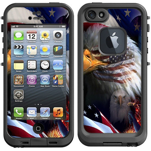  Usa Bald Eagle In Flag Lifeproof Fre iPhone 5 Skin