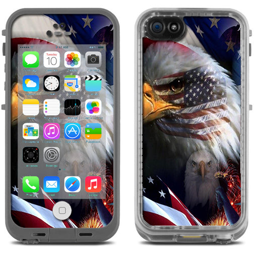  Usa Bald Eagle In Flag Lifeproof Fre iPhone 5C Skin