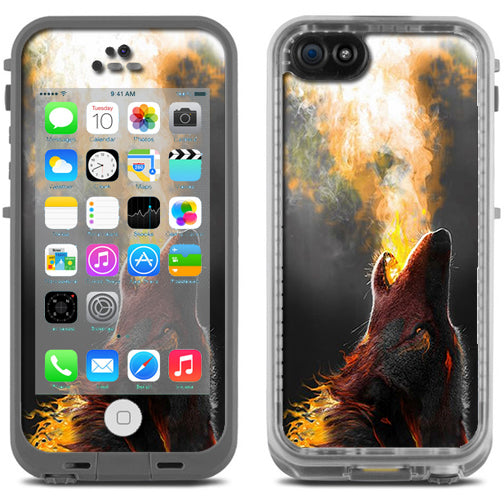  Wolf Howling At Moon Lifeproof Fre iPhone 5C Skin
