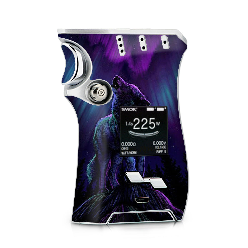  Wolf In Glowing Purple Background Smok Mag kit Skin