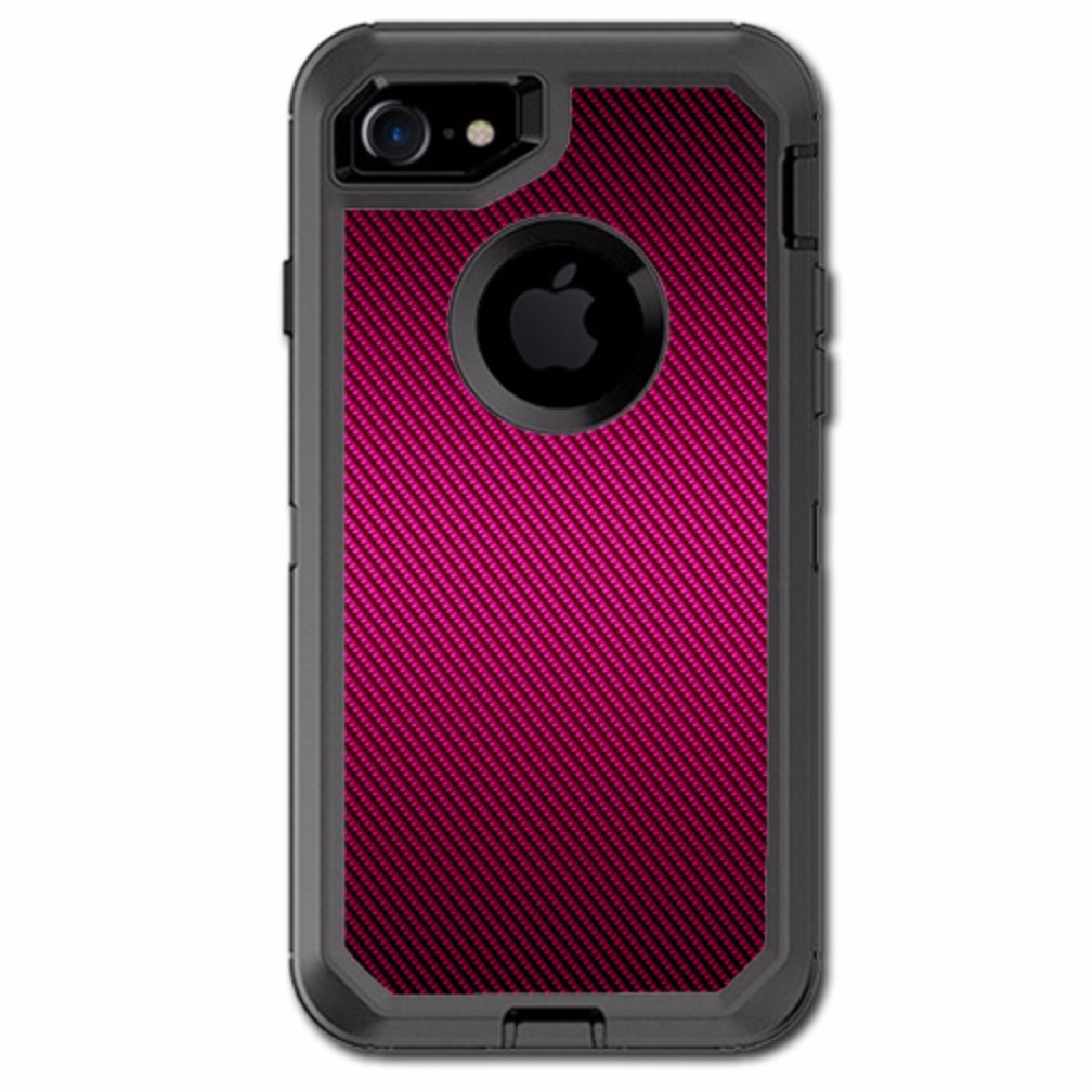  Purple,Black Carbon Fiber Graphite Otterbox Defender iPhone 7 or iPhone 8 Skin