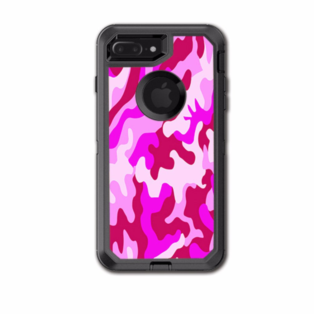  Pink Camo, Camouflage Otterbox Defender iPhone 7+ Plus or iPhone 8+ Plus Skin