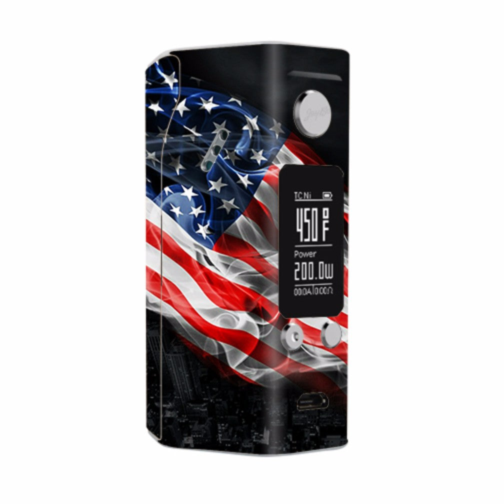  American Flag Waving Wismec Reuleaux RX200S Skin