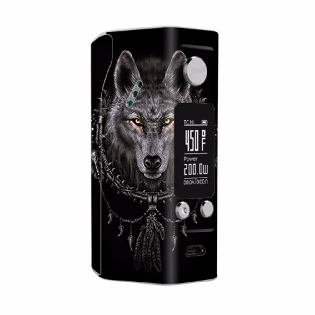  Wolf Dreamcatcher Back White Wismec Reuleaux RX200S Skin