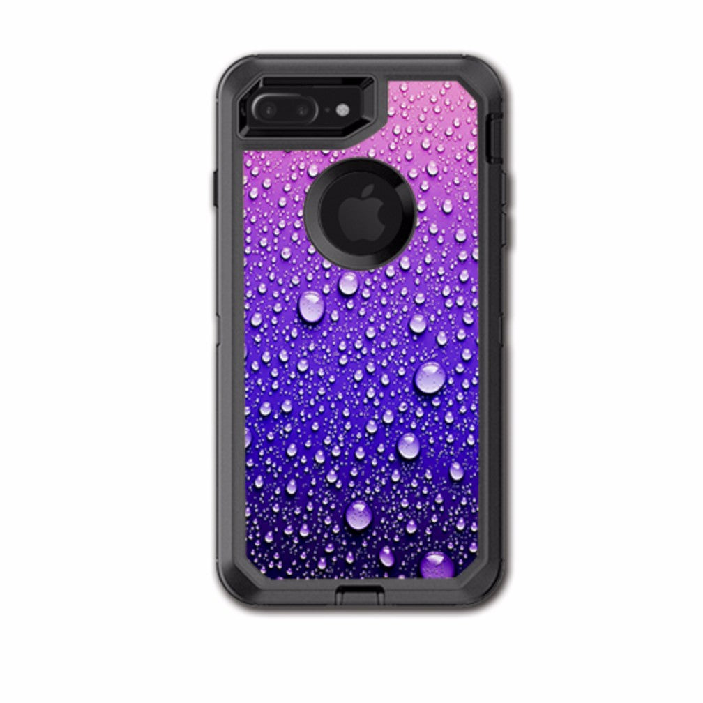  Waterdrops On Purple Otterbox Defender iPhone 7+ Plus or iPhone 8+ Plus Skin
